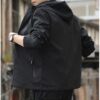 Jaquetas Masculinas Double Zipper Hood Manga Longa Jaqueta Hoodie Moletom  Homens Mulheres Patchwork Primavera Outono Casaco Casual Solto 230901 De  $246,96